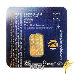 g 10X 0.1 Gram 1 Gram Gold Bullion Bar Assay .9999 24k Fine LBMACoin Nugget