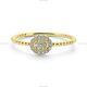 0.14 Ct Natural Diamond Coin Band Wedding Ring 14k Yellow Gold Fine Jewelry