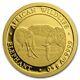 0.5 Gram 999.9 Fine Gold Bullion 24k African Wildlife Elephant Coin 2020