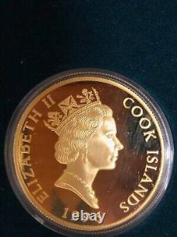 1 0z. 9999 Fine Gold 1996 Cook Islands Olympic National Park Coin 1000 Minted