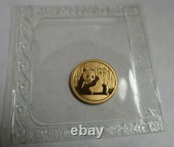 1 1/20 oz China 999 Fine Gold Panda 2015 Sealed in Mint Plastic GEM BU Coin