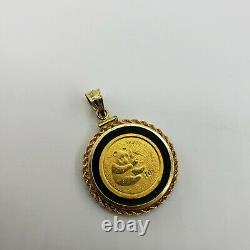 1/10 Ounce 999 Gold Bullion Coin Pendant China Panda Pure Fine 24K 10 Yuan 14k