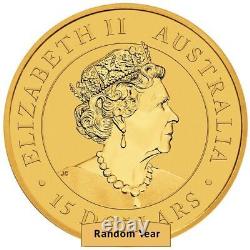 1/10 oz Australian Kangaroo Gold Coin (BU) Random Year 0.9999 Fine Gold