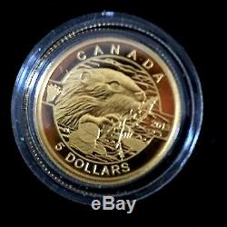 1/10 oz Fine Gold Coins O Canada 5-Coin Set Mintage 4000 (2013)