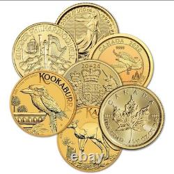 1/10 oz Gold Coin. 9999 Fine Random Brand Secondary Market