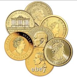 1/10 oz Gold Coin. 9999 Fine Random Brand Secondary Market