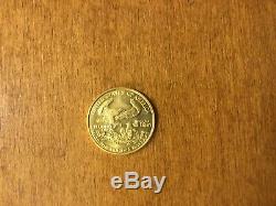 (1) 1986 $5 Gold American Eagle 1/10 Oz Fine Gold Bullion Coin