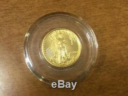 (1) 1986 $5 Gold American Eagle 1/10 Oz Fine Gold Bullion Coin