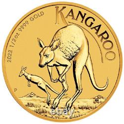 1/2 oz Australian Kangaroo Gold Coin (BU) 0.9999 Fine Gold