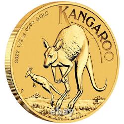 1/2 oz Australian Kangaroo Gold Coin (BU) 0.9999 Fine Gold
