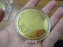 1- 2019 Cook Islands $25 Buffalo Gold (1200 mg. 9999 Fine Gold) Coin Mint Sealed