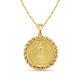 1/2oz Fine Gold Lady Liberty Necklace With Rope Bezel 14k Yellow Gold Gift For