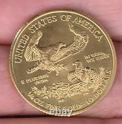 1/4 ounce pure fine GOLD coin Liberty 2011 + American GOLD Eagle