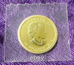 1/4 oz. 9999 Fine GOLD Canada $10 Polar Bear & Cub Coin, 0.25 Troy Ounce Gold