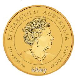 1/4 oz Australian Florin Gold Coin, 2021 0.9999 Fine Gold