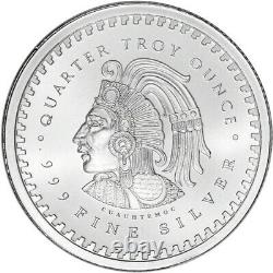 1/4 oz Golden State Mint Silver Round Aztec Calendar. 999 Fine Tube of 20