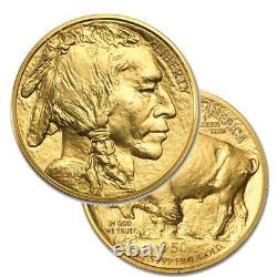 1 Gold American buffalo 1 Troy oz. 9999 Fine Gold $50 US Mint Random Year Coin