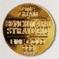 1 Gram. 999 Fine Gold Round Coin Benchmark Strategic