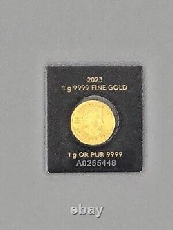 1 Gram Gold Maple Leaf. 9999 Fine Coin Maplegram In Assay