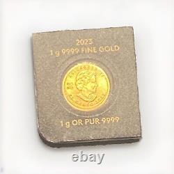 1 Gram Gold Maple Leaf Coin 2023 (In Assay). 9999 Fine Bullion Gold Coin