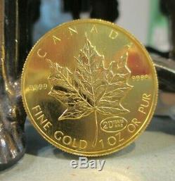 1 OZ. 9999 Fine Gold 50 Dollar Canadian Coin 1999 Elizabeth II Canada Maple Leaf