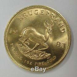 1 Ounce Fine Gold South African Krugerrand (stock Photo)