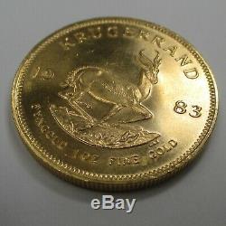 1 Ounce Fine Gold South African Krugerrand (stock Photo)