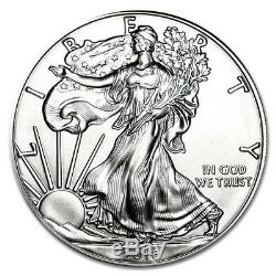 1 Troy Ounce. 999 Fine 2016 American Silver Eagle Bu + 99.9% 24k Gold $100 Bill