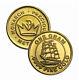 1 Gram. 9999 Fine Gold Round Tall Ship In Capsule