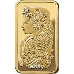 1 gram Fine Gold Bar 999.9 PAMP Suisse Lady Fortuna Veriscan Pure Gold