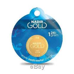 1 gram gold bar coin 24 Carat 995 Fine pure gold gift size goldbarren lingotes