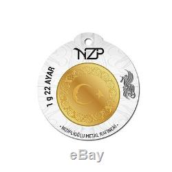 1 gram gold bullion coin 22 Carat NZP Gold Refinery 916 Fine goldbarren lingotes