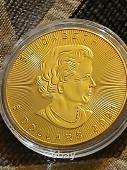 1 oz Canadian Gold Maple Leaf Coin (Random Year 9999 Fine) 14kYellow Gold Plated