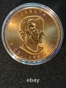 1 oz Canadian Gold Maple Leaf Coin (Random Year 9999 Fine) 14kYellow Gold Plated