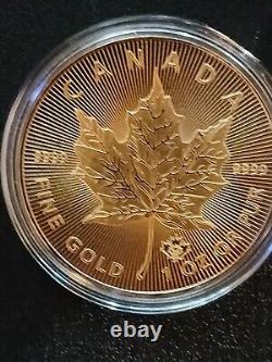 1 oz Canadian Gold Maple Leaf Coin (Random Year 9999 Fine) 14kYellow Gold Plated