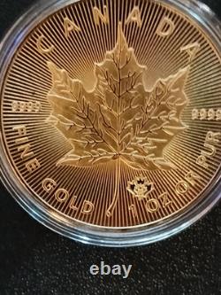 1 oz Canadian Gold Maple Leaf Coin (Random Year 9999 Fine) 14kYellow Gold Plated