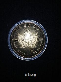 1 oz Canadian Gold Maple Leaf Coin (Random Year 9999 Fine) 14kYellow Gold Plated