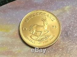 1 oz. Fine Gold South African Krugerrand Coin 1975, Beautiful