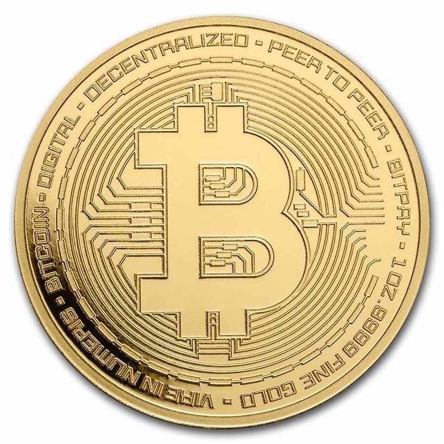 1 Oz Gold Round Bitcoin