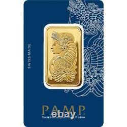 1 oz Pamp Suisse Gold FN Bar 9999 Fine Gold With Assay Fortuna Design