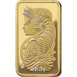 1 oz Pamp Suisse Gold FN Bar 9999 Fine Gold With Assay Fortuna Design