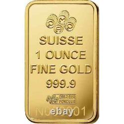 1 oz Pamp Suisse Gold FN Bar 9999 Fine Gold With Assay Fortuna Design