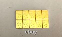 10- 1 Gram, (999.9 Fine) Gold Valcambi Bars, See Other Gold, Silver & Coins