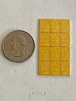 10- 1 Gram, (999.9 Fine) Gold Valcambi Bars, See Other Gold, Silver & Coins