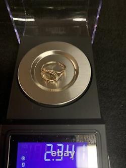 10k Yellow Gold Bezel Panda Coin Ring Vintage 2.34 grams