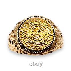 10k Yellow Gold Coin Nugget Ring Vintage