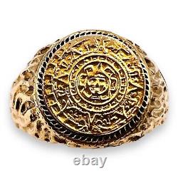 10k Yellow Gold Coin Nugget Ring Vintage