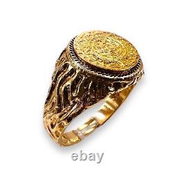 10k Yellow Gold Coin Nugget Ring Vintage