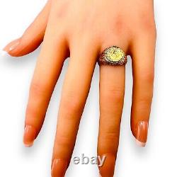 10k Yellow Gold Coin Nugget Ring Vintage