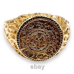 10k Yellow Gold Coin Nugget Ring Vintage